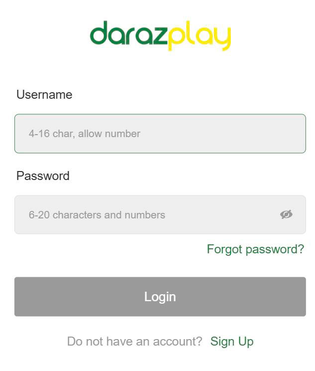 login at darazplay